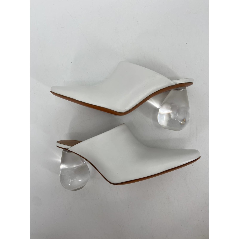 Loewe White Calfskin Bulb Drop Heel‎ Mules 37 NOWB - Picture 7 of 7